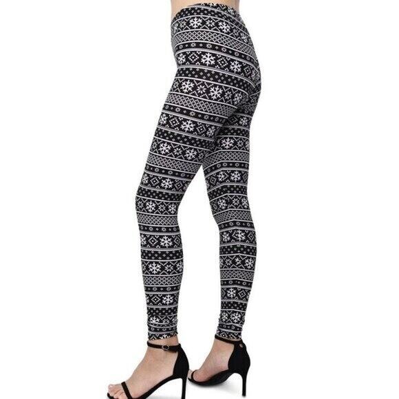 planet gold leggings holiday new year Christmas juniors size L A000382 - Picture 3 of 3